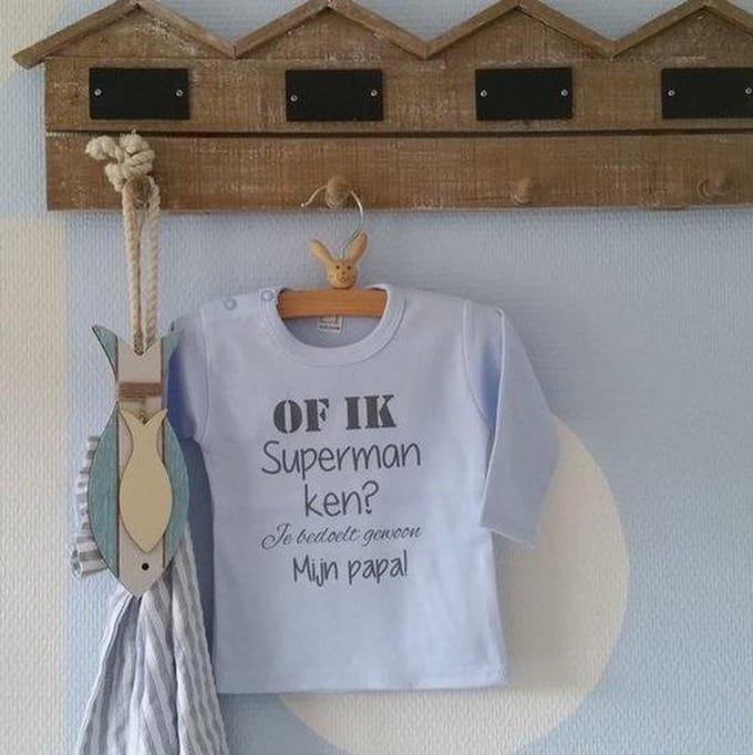 shirt baby met tekst eerste vaderdag papa