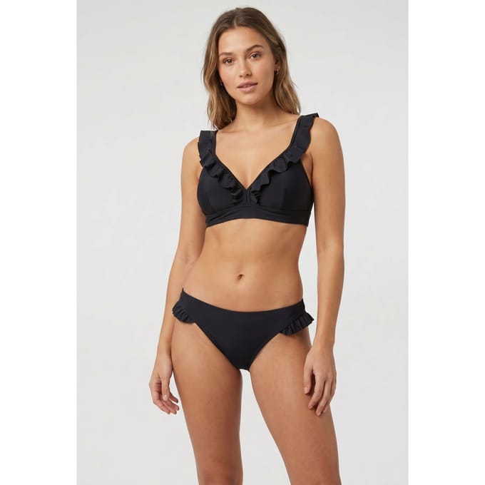 Shiwi Classic Ruffle Bikini Bottom Black Taglia: 44 | Bikini Outlet | Donna | Nero