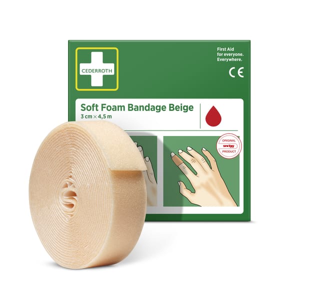 Bandage Cederroth Soft Foam 3cmx4,5m beige
