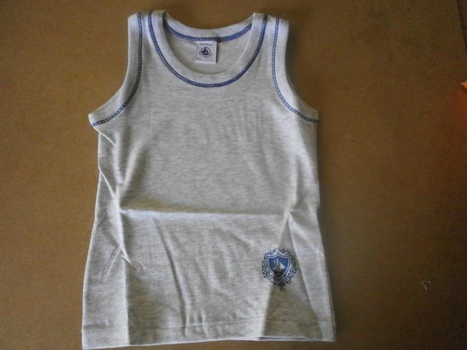 Petit Bateau - Singlet - Grijst - Jongen - 86 / 2 jaar
