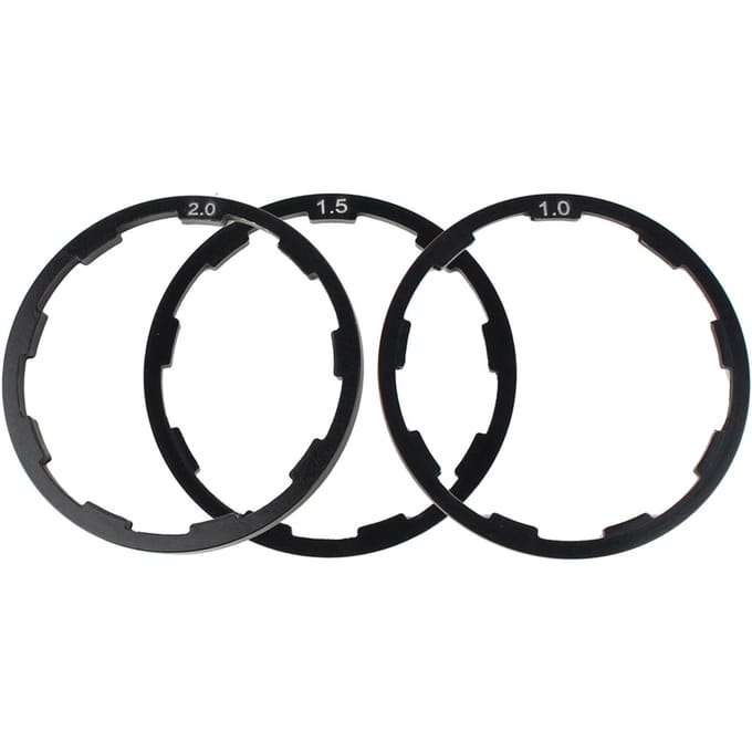 3 Stuks 1mm+1.5mm+2mm Fiets Vliegwiel Naaf Spacer Fiets Trapas As Onderlegring Pakking black
