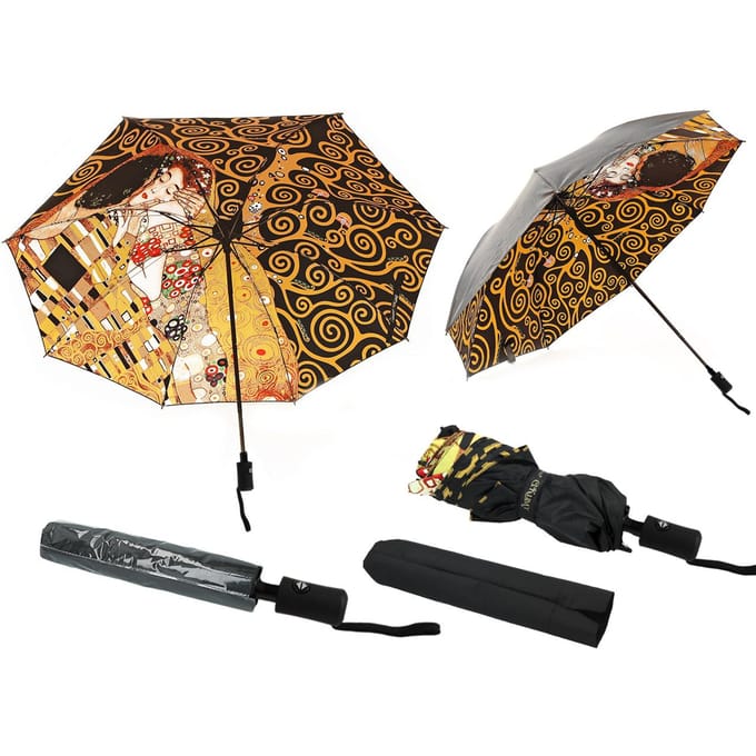 Automatische Paraplu Gustav Klimt "De Kus" & Levensboom