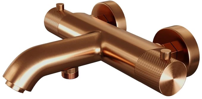 Brauer Copper Carving - Opbouw Baddouche Thermostaatkraan - Koper Geborsteld PVD
