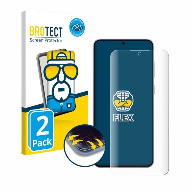 BROTECT - Screenprotector voor Samsung Galaxy S25 FE - Folie Beschermfolie transparant volledig dekking - 2 Stuks