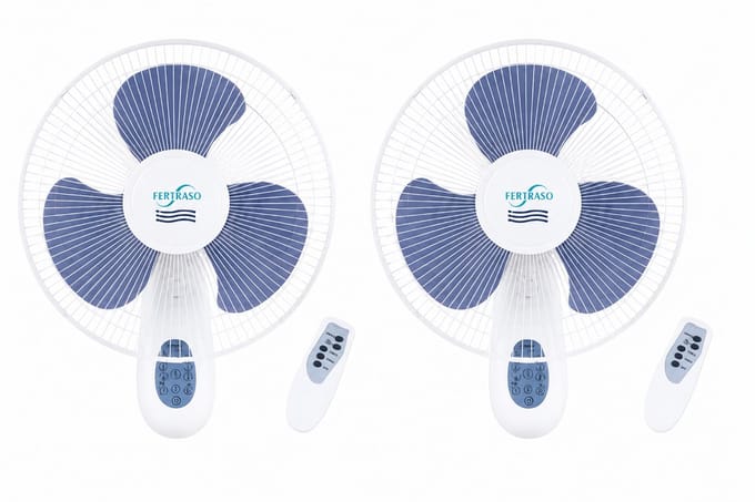 Fertraso Wandventilator 2 stuks ø 40 cm incl. 2 afstandsbediening
