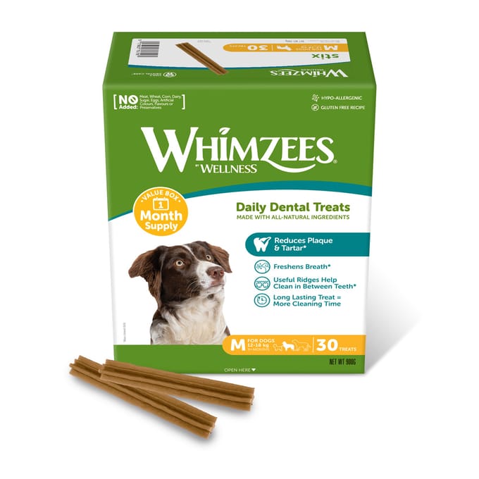 Voordeelpakket: 2x 900 g Whimzees Monthly Stix Box maat m hondensnacks