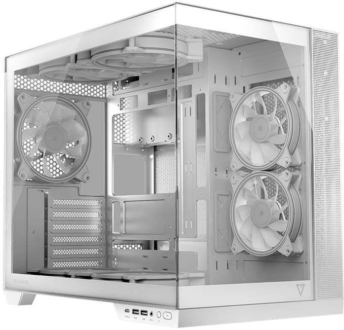 Modecom Volcano Serie - Midi Tower Behuizing - Wit - USB 3.0