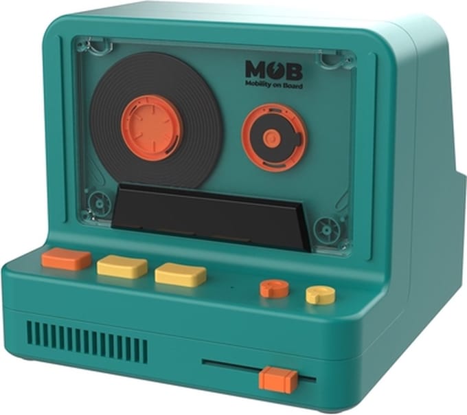 Mobility on board retro camera speaker blauw