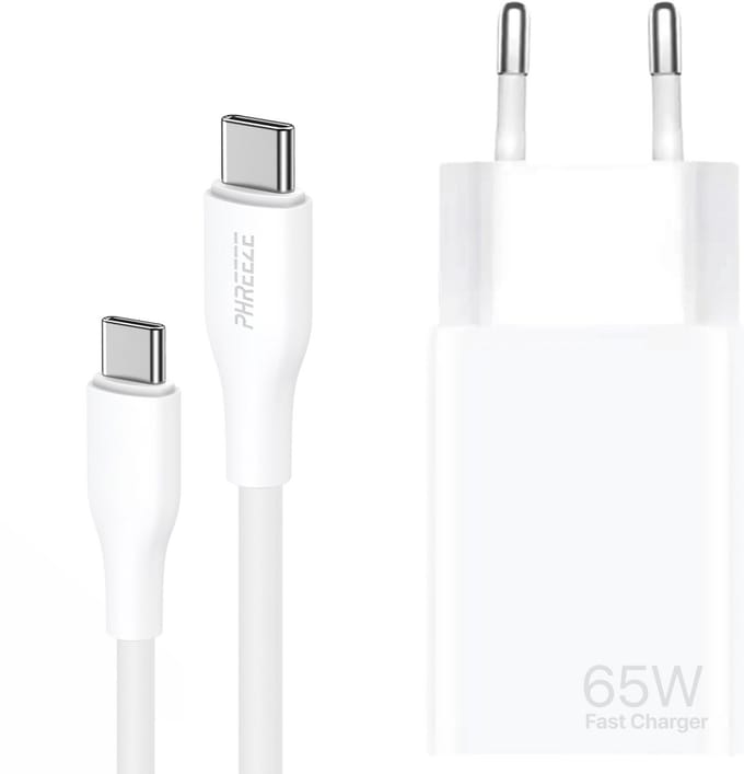 USB C Lader + USB C Oplaadkabel - 1 meter - GaN - Snellader - USB oplader set - Universeel