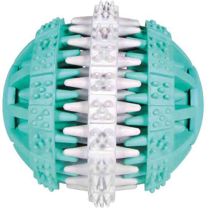 Trixie Dog Toy Denta Fun Ball Rubber Mint Flavour 6cm
