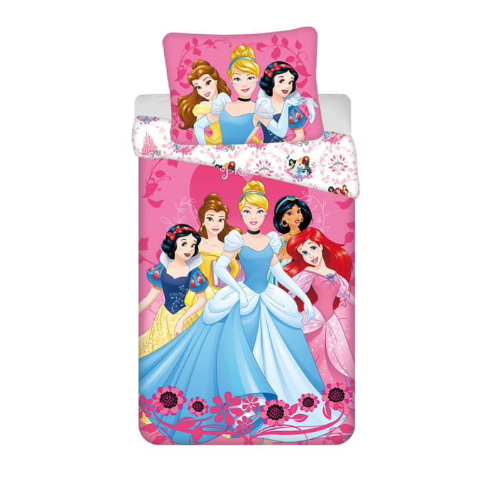 Disney Princess Dekbedovertrek roze - 140 x 200 cm