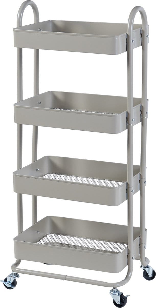 Keukentrolley Pyhäntä met 4 manden 103,5x46x35 cm camel [en.casa]