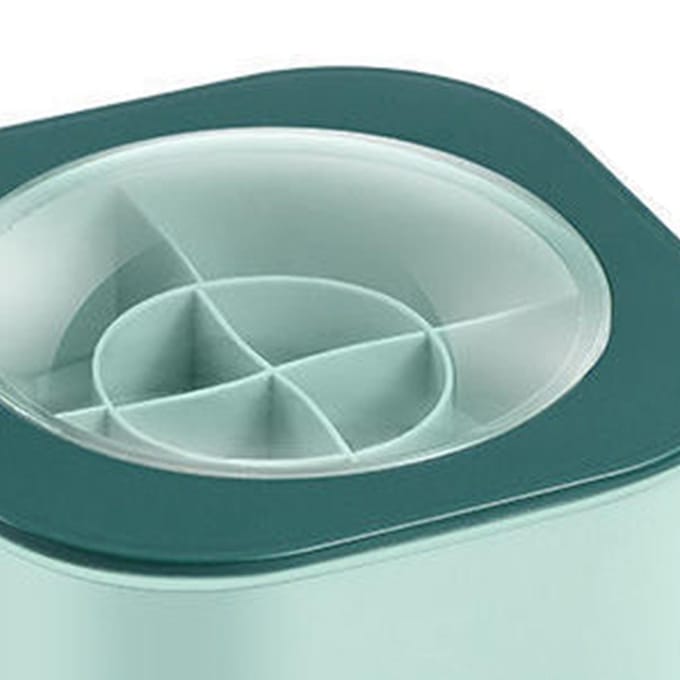 Boîte de rangement d'assaisonnement en polypropylène à 4 compartiments, boîte multifonctionnelle pour épices de cuisine, verte vert