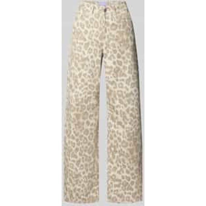 Wide fit corduroy broek in all-over look model 'GELLY'