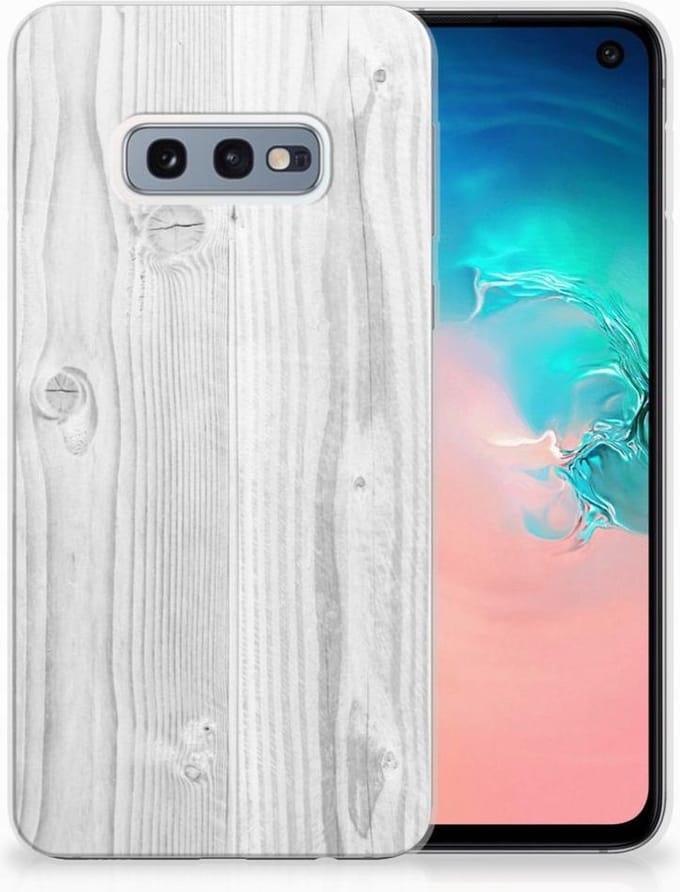 Samsung Galaxy S10e Bumper Hoesje White Wood