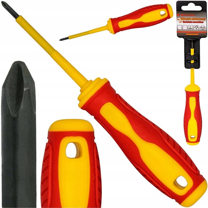 Geïsoleerde Kruiskopschroevendraaier PH1 Magnetisch 75mm VDE