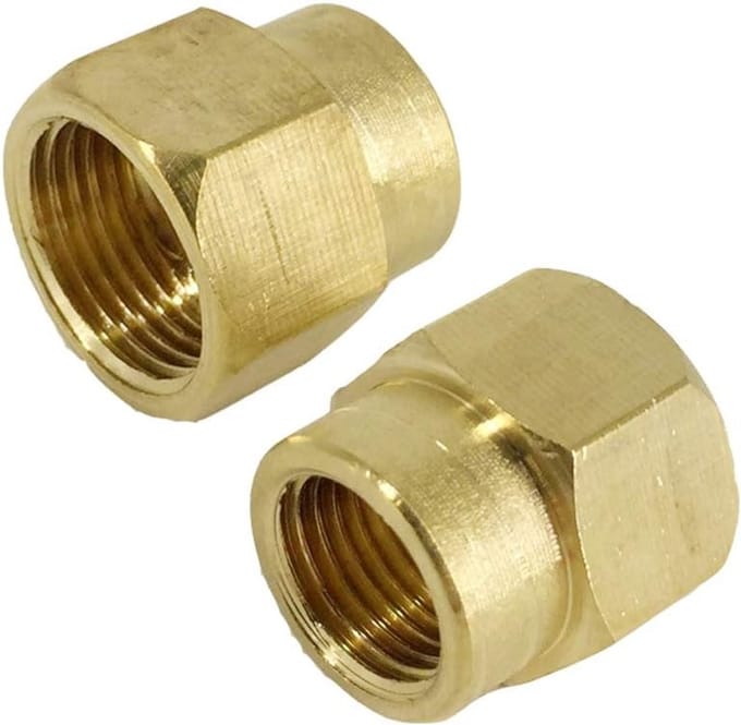 2-delige Messing Kraan Connector Set voor Slang met Verloopnippel en BSP Draad Aansluiting (1/4" naar 3/8")
