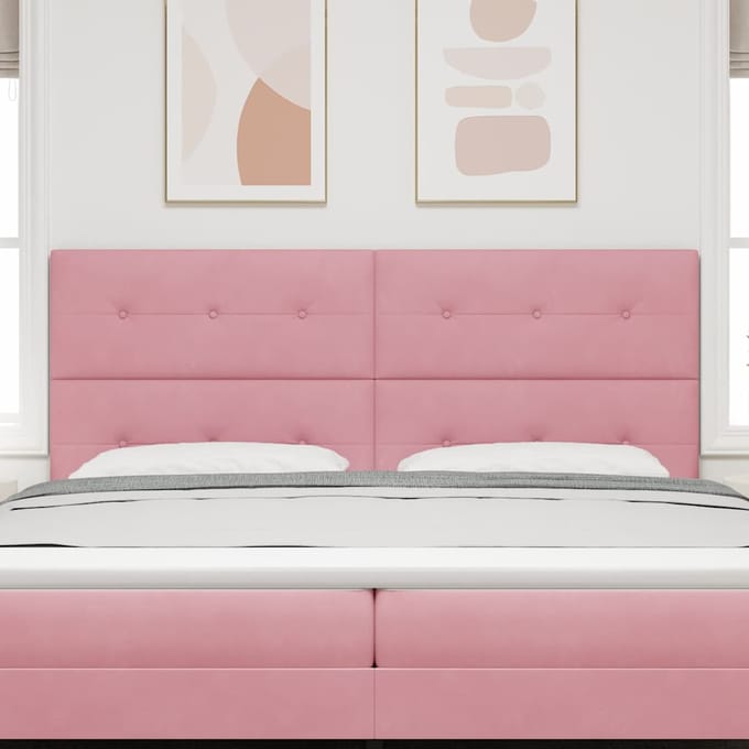 vidaXL - Hoofdbord - Roze - 200 - cm - Fluweel