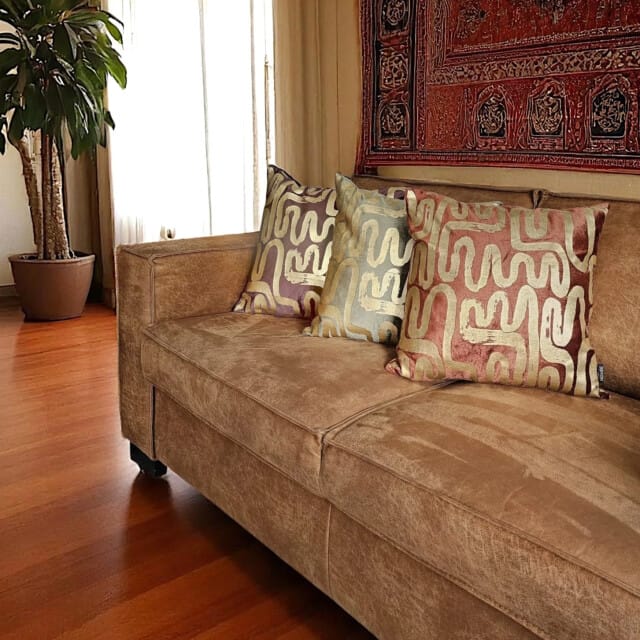 NOVÉE Sierkussen naja marron | 45 x 45 cm | velvet/viscose