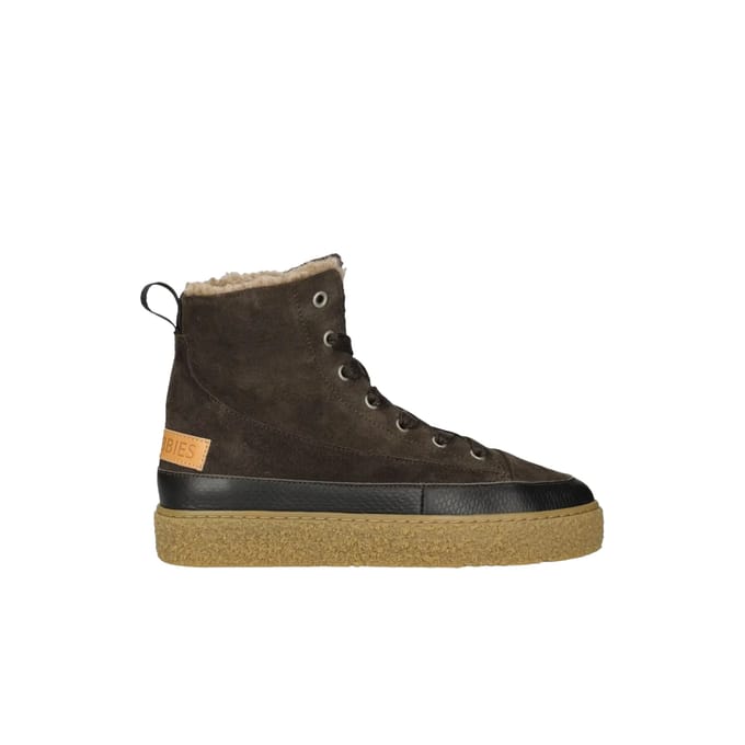 Shabbies Amsterdam - CHEWY LILY Ankle Boot Suede Dark Brown - Maat 41