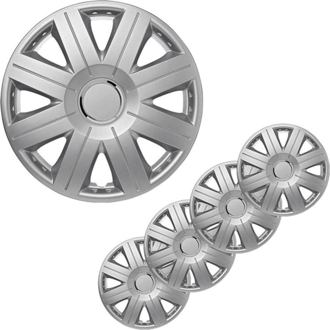 ProPlus Wieldoppen 4 st Cosmos 15" zilverkleurig