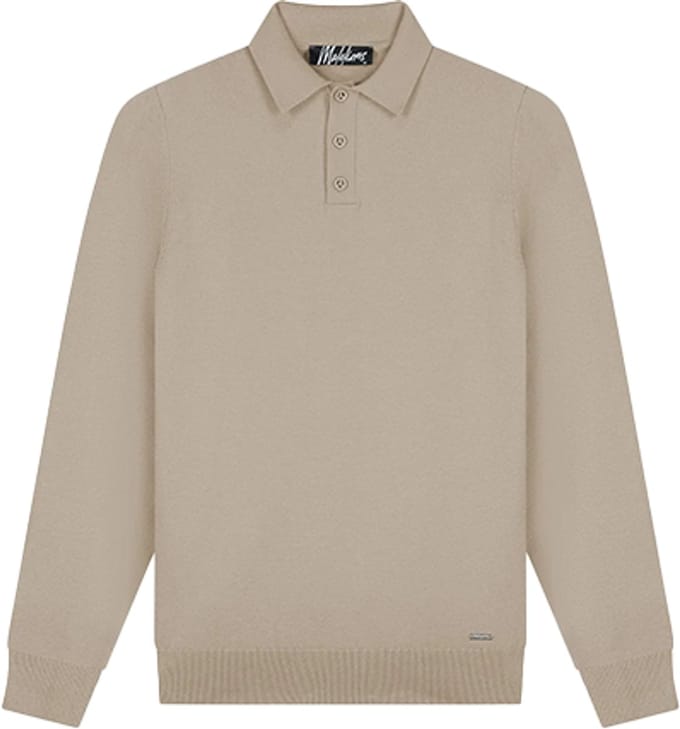 Malelions Knitted Long Sleeve Polo