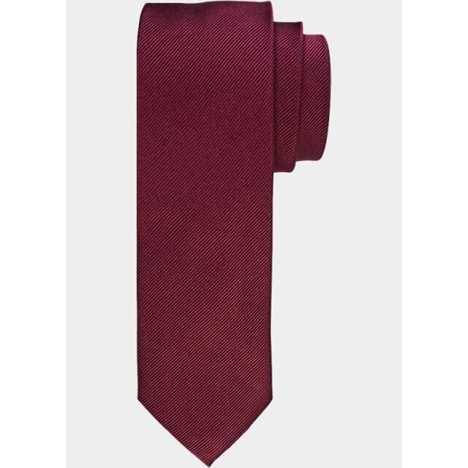Profuomo stropdas - zijde - bordeaux rood