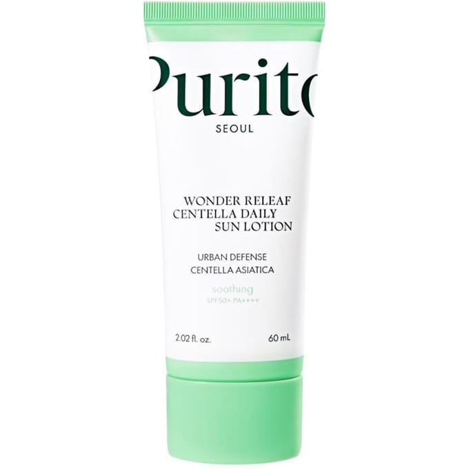 [PURITO] Wonder Releaf Centella Daily Sun Lotion SPF 50+ PA++++ 60ml white