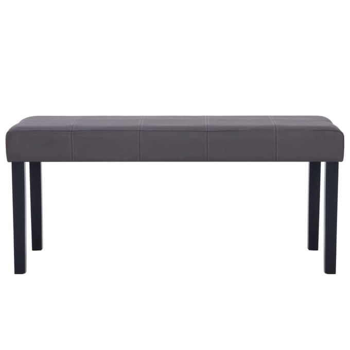 vidaXL - Bankje - 106 - cm - kunstleer - grijs