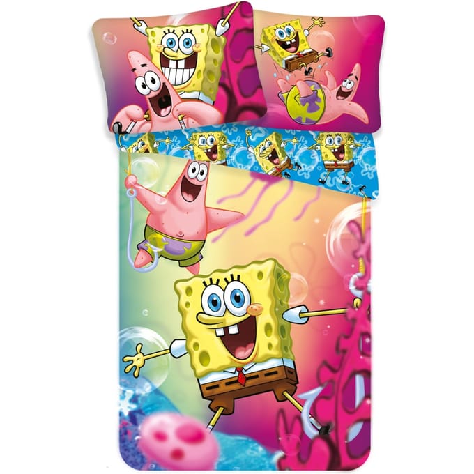 SpongeBob Dekbedovertrek Fun - Eenpersoons - 140 x 200 cm - Multi