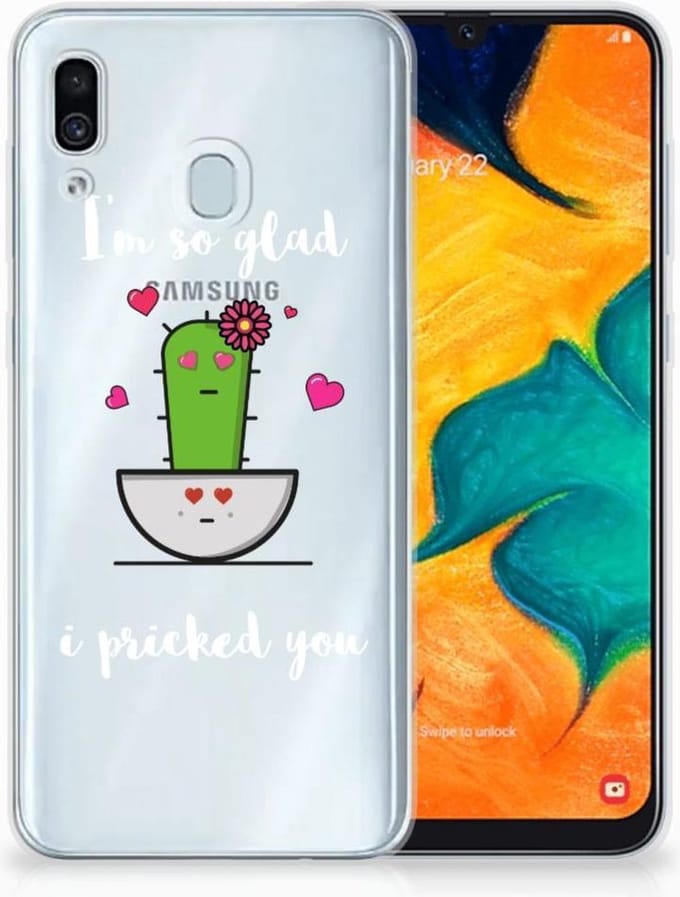 Samsung Galaxy A30 Telefoonhoesje met Naam Cactus Glad