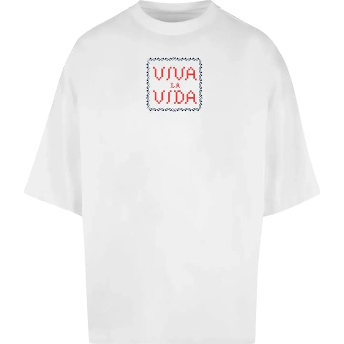 T-shirt Merchcode Frida Kahlo - Pixels viva la vida Huge