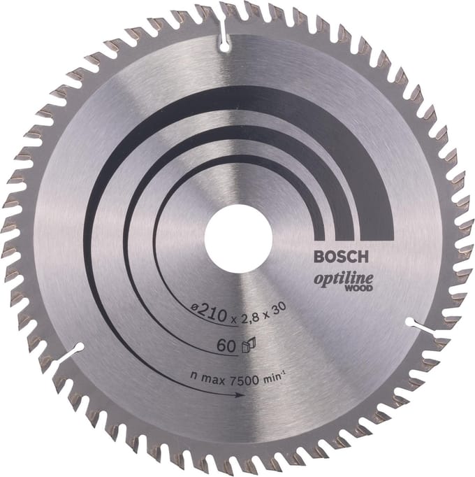 Bosch Cirkelzaagblad Optiline Ø210X2.8X30MM 60T