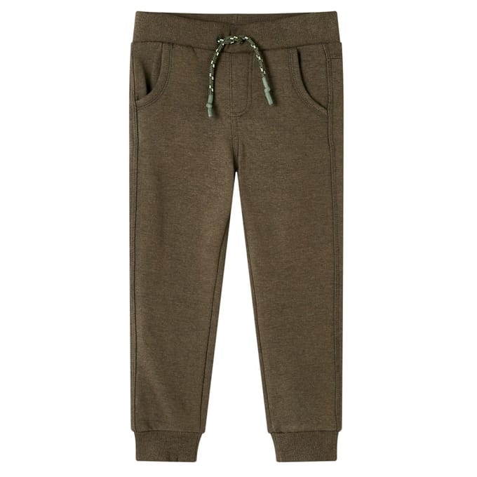 vidaXL Kinderjoggingbroek 104 gemêleerd kakikleurig