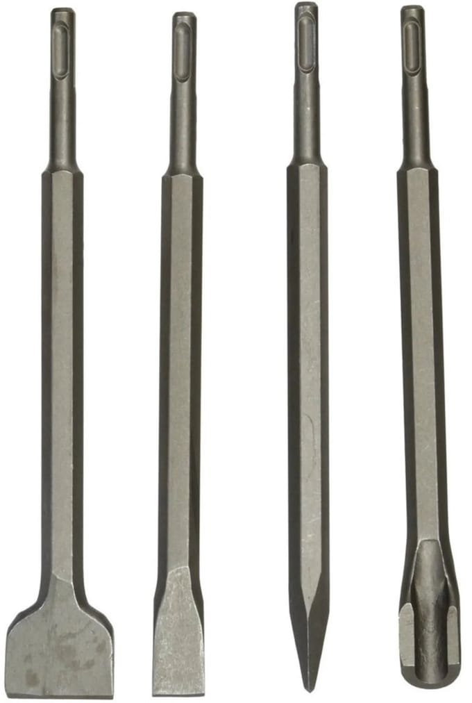 GEKO Beitelset - SDS Plus - 4-delig - 250 mm - Duurzame Staalconstructie