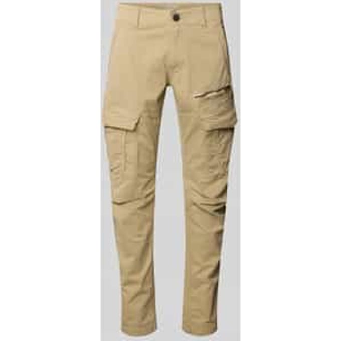 tapered fit cargobroek met labelstitching