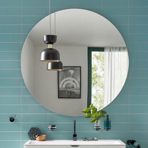 Emco Pure LED bathroom mirror Ø 60 cm with mirrored surface