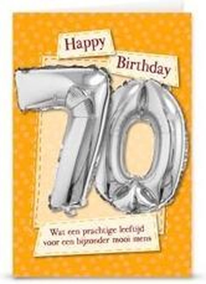 Miko - Kaart - Leeftijdballon - 70 Jaar