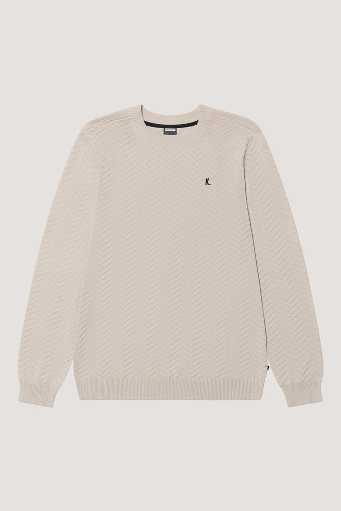 Kultivate Kn New Ryan Moonbeam Maat: S | Sweaters Outlet | Heren | Beige