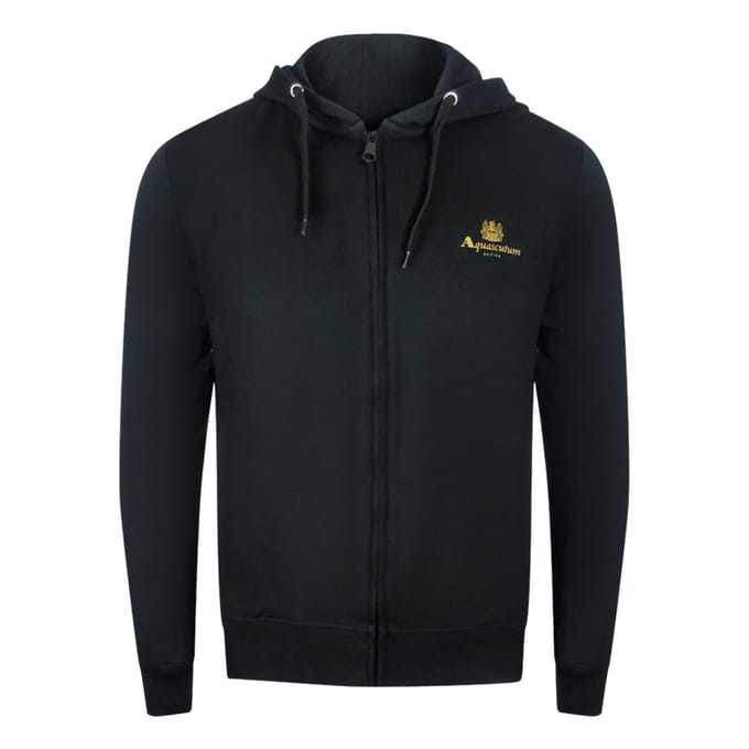 Aquascutum Zwarte Hoodie Met Rits En Trainingsbroekset