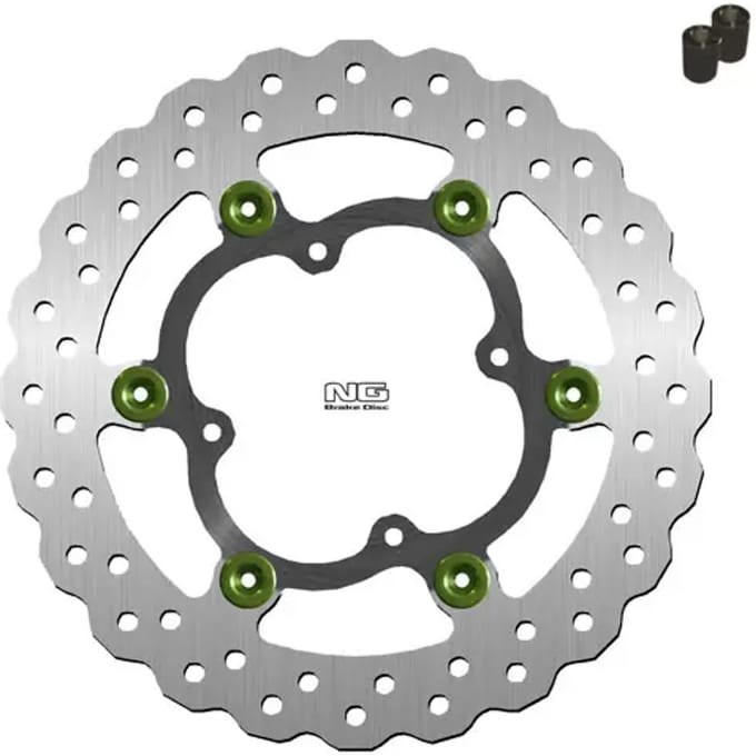 Vlotterende motorremschijfset en steuntje NG Brake Disc Wave 1324XK20