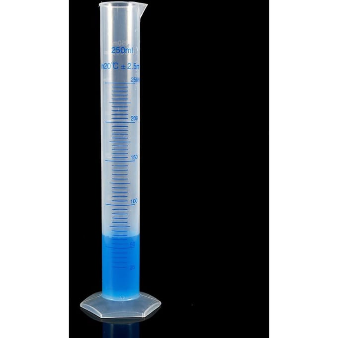 Cylindres gradués en verre 250 ml Cylindre gradué en plastique gray