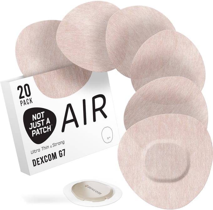 Not Just a Patch - Air - sensorpleisters - Fixatiepleisters voor Dexcom G7 & One + - Tan / beige - 20 stuks