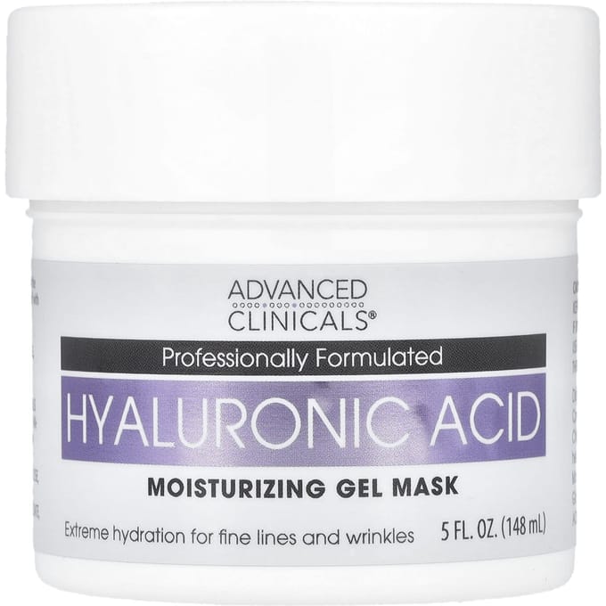 Advanced Clinicals, Acide Hyaluronique, Masque Gel Hydratant, 5 fl oz (148 ml) gray