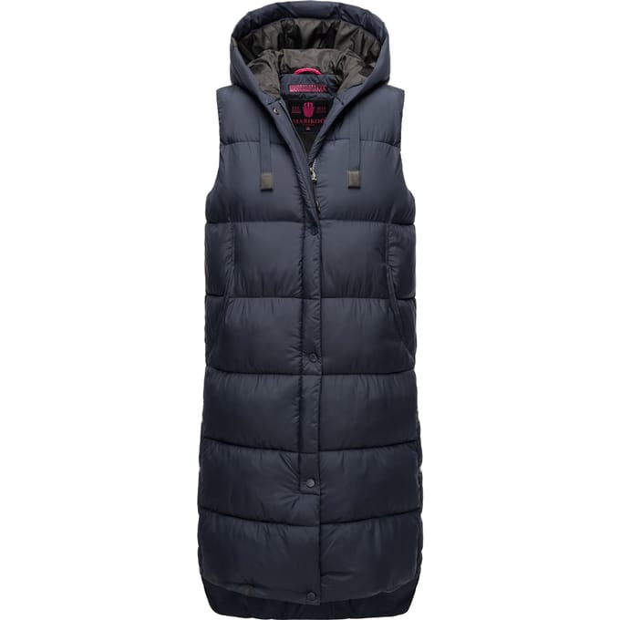 Marikoo Sayorii dames winterbodywarmer – lang, warm & met capuchon
