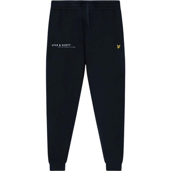 Lyle & Scott marineblauwe joggingbroek met gecoordineerde print
