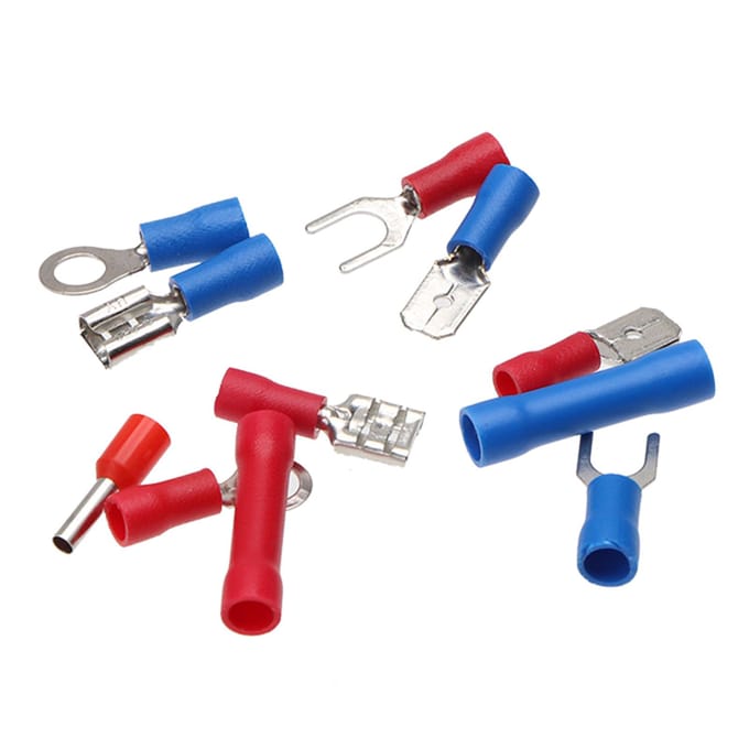 260PCS Crimp Cable Terminals Set Kit Heat Shrink Geïsoleerde Draad Elektrische Connector Diverse Doos veelkleurig