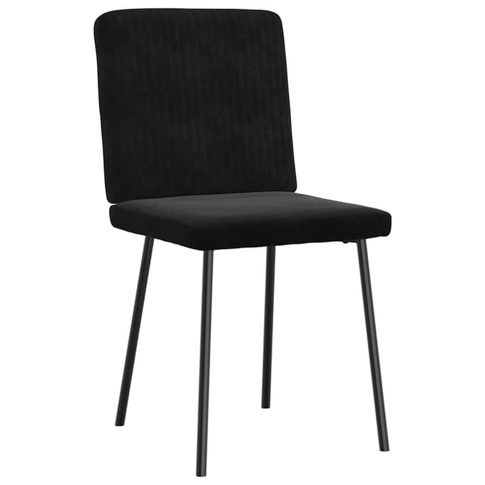 vidaXL - Eetkamerstoelen - 6 - st - fluweel - zwart