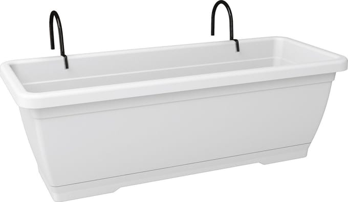 Bloembak Balkonbak Prima Vera Plus Set 40x20x17cm WIT Nicoli