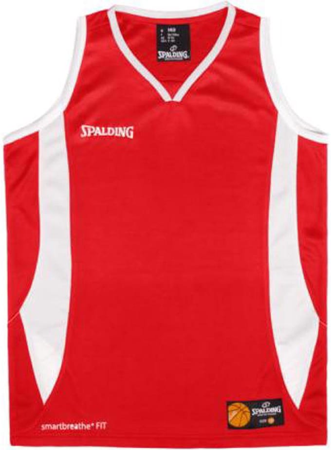 Spalding Jam Basketbalshirt Heren - Wit / Rood | Maat: S